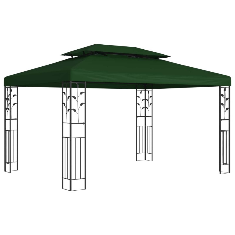 Pavillon 3,97 x 2,96 x 2,68 m Vert Polyester et Acier 642967642967