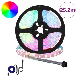 Bande LED 12 pcs Noir et Transparent 2100 mm 642968642968