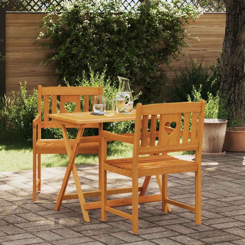 Chaises de jardin 2 pcs Naturel Bois d'Acacia Massif 642980642980
