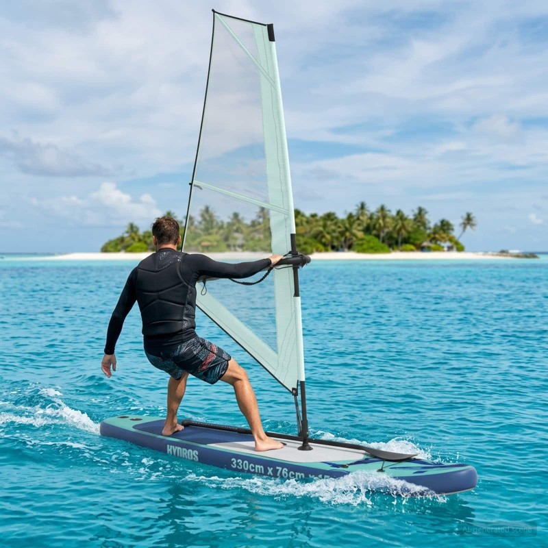 Planche SUP Gonflable avec Voile HYDROS 330 x 76 x 15 cm pour 642987642987