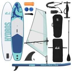 Planche SUP Gonflable avec Voile HYDROS 330 x 76 x 15 cm pour 642987642987