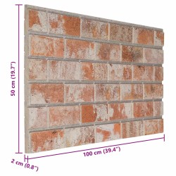 Panneaux muraux 10 pcs Orange 100 x 50 cm Mousse EPS 642989642989