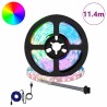 Bande LED 12 pcs Noir et Transparent 950 mm Cuivre et plastique 642991642991