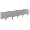 Bordure de Pelouse 10 pcs 100 x 25 cm Acier Argenté 642997642997