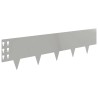 Bordure de Pelouse 10 pcs 100 x 25 cm Acier Argenté 642997642997