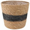Paniers à plantes en herbe de mer 3 pcs Naturel et noir 642998642998