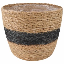 Paniers à plantes en herbe de mer 3 pcs Naturel et noir 642998642998