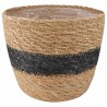 Paniers à plantes en herbe de mer 3 pcs Naturel et noir 642998642998