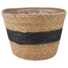 Paniers à plantes en herbe de mer 3 pcs Naturel et noir 642998642998