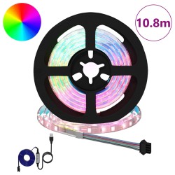 Bande LED 12 pcs Noir et Transparent 900 mm Cuivre et plastique 643008643008