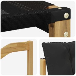 Ensemble de canapés d'extérieur 3 pcs Blanc et noir 643009643009