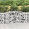 Paniers à gabions arqués 4 pcs 400x50x100/120 cm Fer galvanisé 643011643011