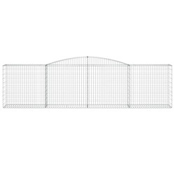 Paniers à gabions arqués 4 pcs 400x50x100/120 cm Fer galvanisé 643011643011