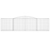 Paniers à gabions arqués 4 pcs 400x50x100/120 cm Fer galvanisé 643011643011