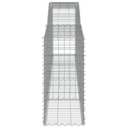 Paniers à gabions arqués 4 pcs 400x50x100/120 cm Fer galvanisé 643011643011