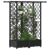 Lit Élevé avec Treillis et Toit Noir 124 x 40 x 121 cm PP 643016643016