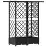 Lit Élevé avec Treillis et Toit Noir 124 x 40 x 121 cm PP 643016643016