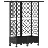 Lit Élevé avec Treillis et Toit Noir 124 x 40 x 127 cm PP 643018643018