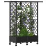 Lit Élevé avec Treillis et Toit Noir 124 x 40 x 127 cm PP 643018643018
