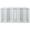 Lit surélevé gabion 2 pcs Argenté 643023643023