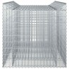 Lit surélevé gabion 2 pcs Argenté 643023643023