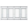 Lit surélevé gabion 2 pcs Argenté 643023643023