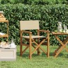 Chaise de directeur Marron et beige Bois de teck massif 643024643024