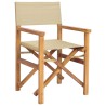 Chaise de directeur Marron et beige Bois de teck massif 643024643024