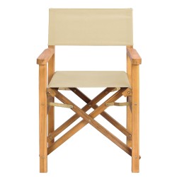 Chaise de directeur Marron et beige Bois de teck massif 643024643024