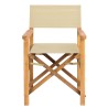 Chaise de directeur Marron et beige Bois de teck massif 643024643024