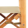 Chaise de directeur Marron et beige Bois de teck massif 643024643024