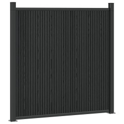Panneau de clôture WPC et Aluminium Noir 643030643030