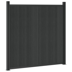 Panneau de clôture WPC et Aluminium Noir 643030643030