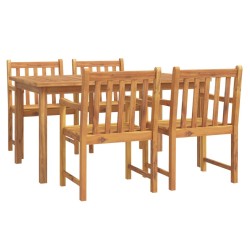 Ensemble à manger de jardin 5 pcs Bois d'acacia solide 643031643031