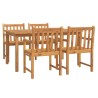 Ensemble à manger de jardin 5 pcs Bois d'acacia solide 643031643031