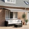 Cadre de store manuel avec LEDs Gris clair et blanc 3 x 2,5 m 643035643035
