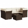 Salon de jardin avec coussins 7 pcs marron résine tressée 643037643037