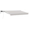 Cadre de store manuel avec LEDs Gris clair et blanc 3 x 2,5 m 643038643038