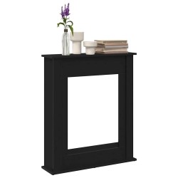 Encadrement de cheminée en chêne noir 75 x 20 x 87,5 cm bois d'ingénierie 643044643044