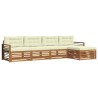 Ensemble de canapés d'extérieur 5 pcs Naturel et Crème 643047643047