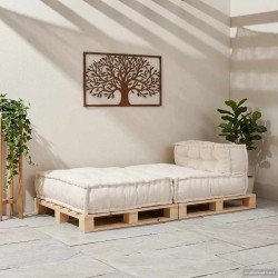Canapé modulaire crème 70x70x54 tissu 643050643050