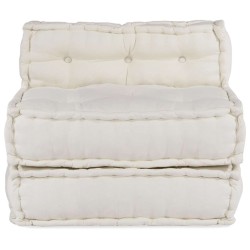 Canapé modulaire crème 70x70x54 tissu 643050643050