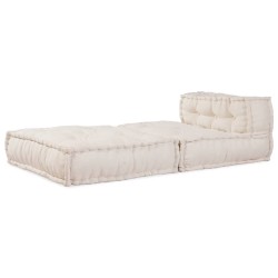 Canapé modulaire crème 70x70x54 tissu 643050643050