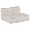 Canapé modulaire crème 70x70x54 tissu 643050643050