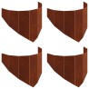 Bordure de Pelouse 4 pcs 100 x 45 cm Acier Rouillé 643058643058