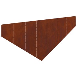 Bordure de Pelouse 4 pcs 100 x 45 cm Acier Rouillé 643058643058