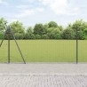 Clôture en fil soudé avec base en béton 25 x 1,2 m Gris Maille 643059643059