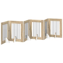 Porte de chien pliable avec supports 6 pcs Chêne Sonoma 362 cm 643067643067