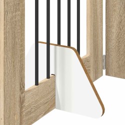 Porte de chien pliable avec supports 6 pcs Chêne Sonoma 362 cm 643067643067