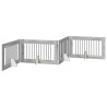Porte de chien pliable avec supports 4 pcs Sonoma gris 401 cm 643068643068